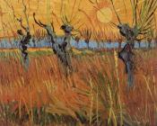 文森特 威廉 梵高 : 落日柳树